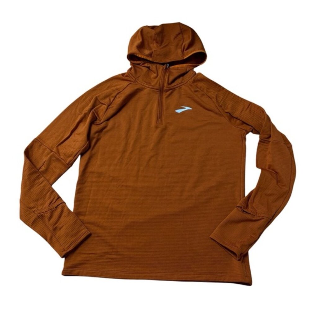 Brooks Running Long Sleeve 1/4 Zip Shirt Hoodie Size XS